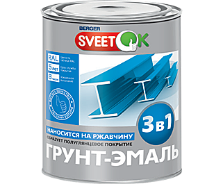 Грунт-эмаль 3 в 1 по ржавчине белый (1,9кг) ЦветОК