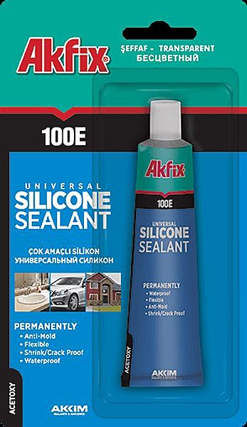 Герметик AKFIX силикон. универсал (ПРОЗРАЧН) 50мл 65гр 100Е уп24шт