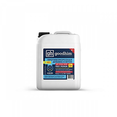 Противоморозная добавка с пластификатором до -25 для теплого пола Frost Premium 5л GOODHIM
