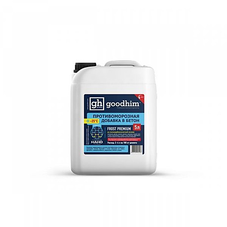 Комплексная противоморозная добавка с пластификатором до -25 Frost Premium, 5л GOODHIM