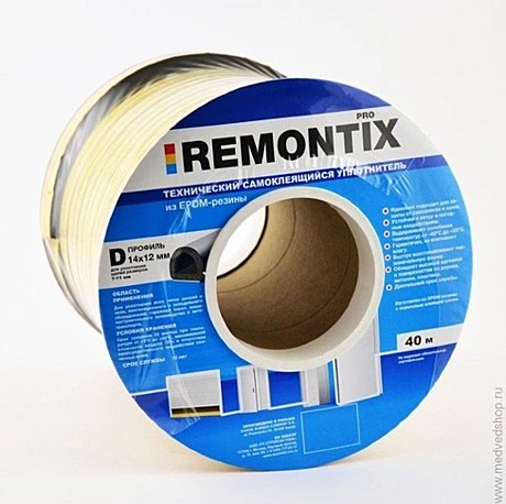Remontix Е 150, уплотнитель самоклеящийся, белый (Польша) (SD-40CX/4-470)
