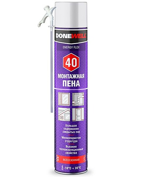 Пена бытовая Donewell ENERGY FLEX 40 всесезонная