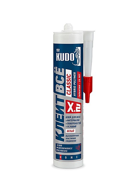 Клей KUDO Клеит Все CLASSIC KX-2W на основе гибридных полимеров белый 280 мл