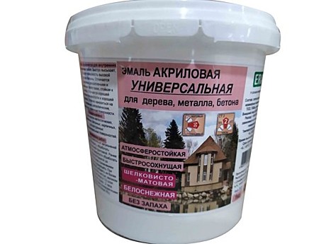 Эмаль акриловая Универсальная,1кг (Дерево/Металл) Аквилор