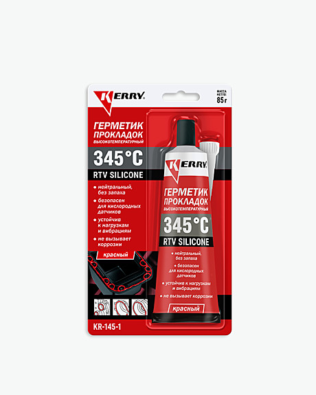 KR-145-1 Герметик прокладок высокотемпературный 85г красный RTV SILICONE