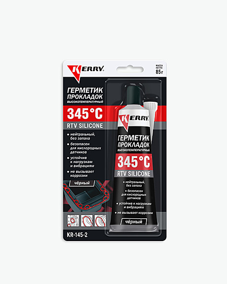 KR-145-2 Герметик прокладок высокотемпературный 85г чёрный RTV SILICONE