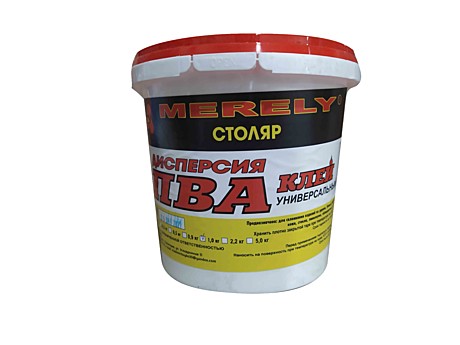 Клей ПВА Столяр / 0,9 кг (ведро)/ MERELY (шт.)